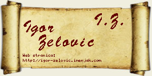 Igor Zelović vizit kartica